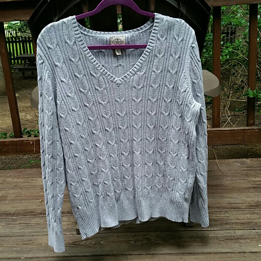 Grey Cableknit Sweater